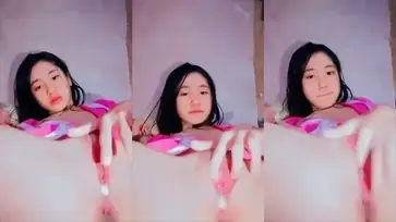 ABG Cantik Mulus Colok Memek Pink Perawan Kost
