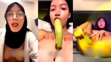 Cewek cantik colmek pake timun nakal abis